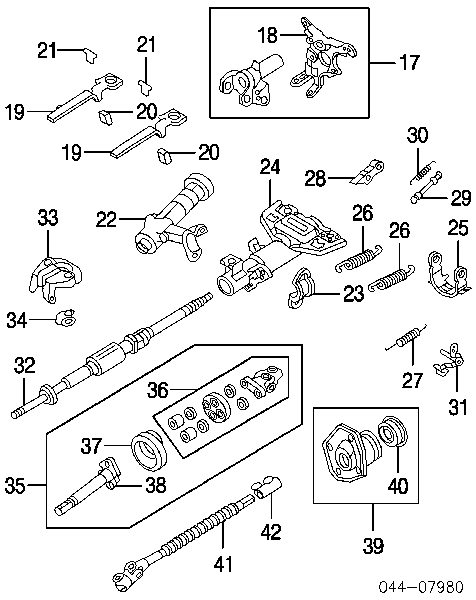 4520360090 Toyota Wał kolumny kierowniczej dolny