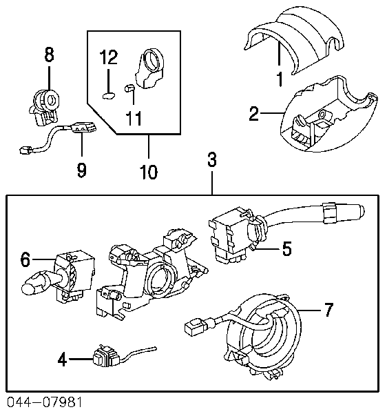 8465235521 Toyota Przełącznik zespolony prawy