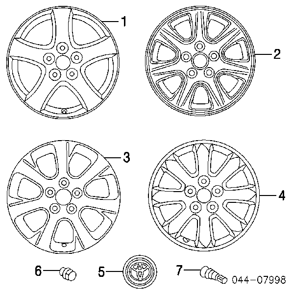 Kołpak do obręczy koła do Toyota Avensis Verso LCM