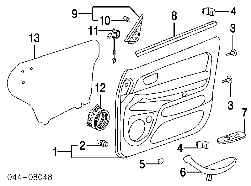 90467C0033 Toyota spinka mocowania okładzin drzwi