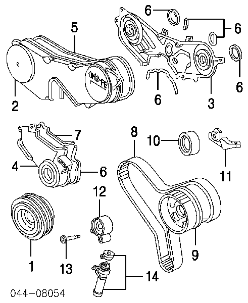 1354020030 Toyota Napinacz paska rozrządu