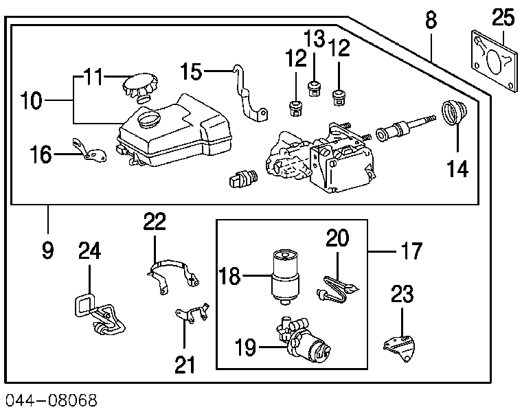 Uszczelnienie zbiornika głównego siłownika hamulca Toyota Fj Cruiser 