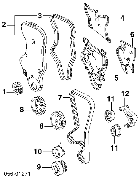 8091580040 Isuzu rolka napinacza paska rozrządu