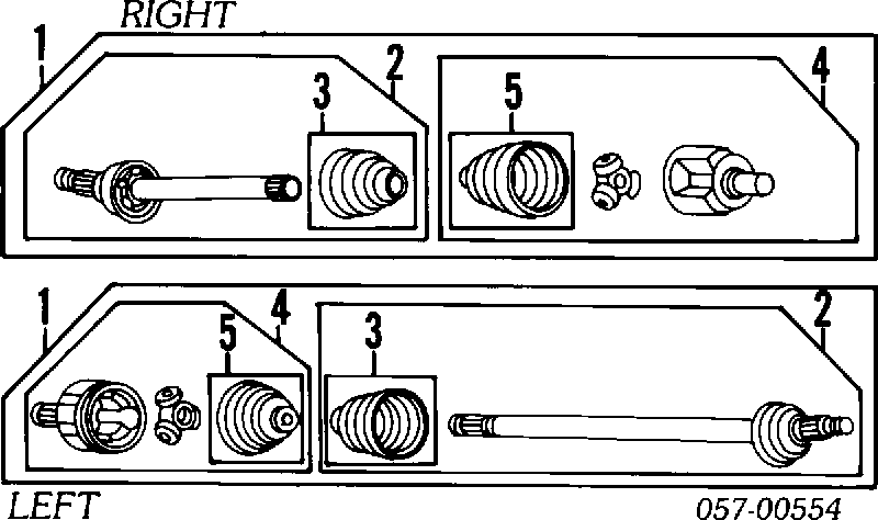 MB526973 Mitsubishi przegub homokinetyczny przedni zewnętrzny