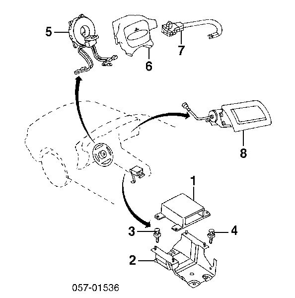MR228113 Mitsubishi Pierścień kontaktowy AIRBAG, taśma kierownicy