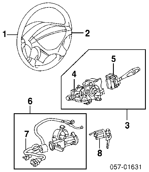 Przełącznik zespolony, w komplecie do Mitsubishi Pajero II V2W, V4W