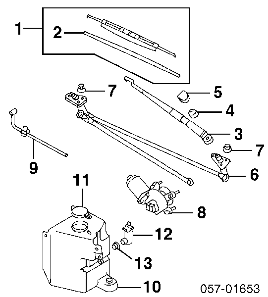 Mechanizm wycieraczek Mitsubishi Montero
