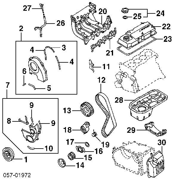 Podkładka wału korbowego Mitsubishi Galant (EA)