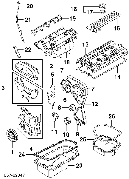 Napinacz paska rozrządu Mitsubishi Space Runner (N1W, N2W)