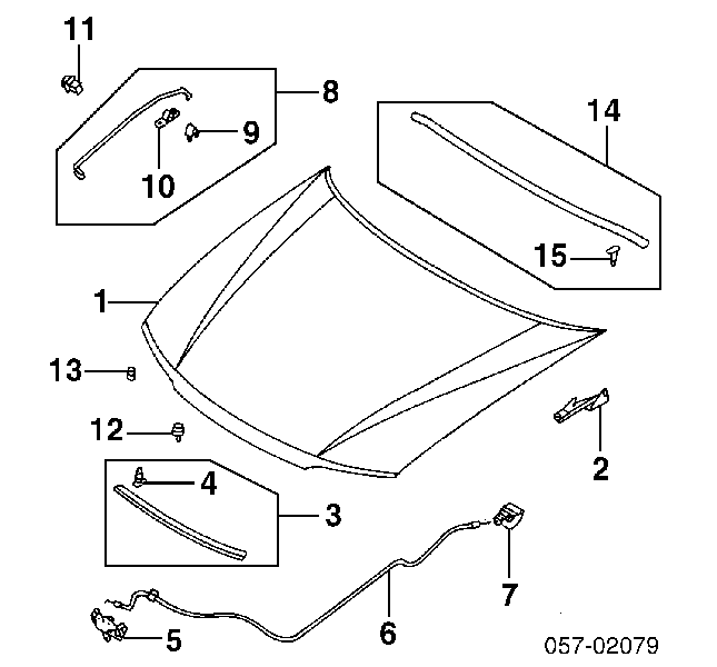 Spinka podpory maski Mitsubishi Galant 7 (E5A, E7A, E8A)