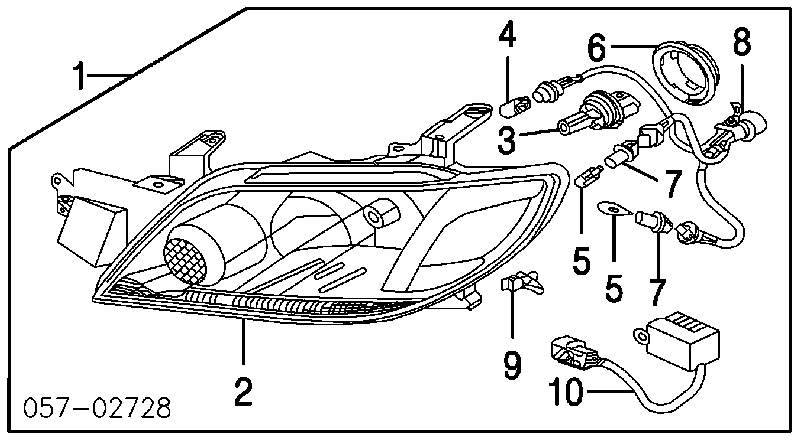 MR991154 Mitsubishi spinka mocowania reflektora