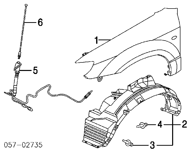 360360101 Tempest nadkole błotnika przedniego lewe