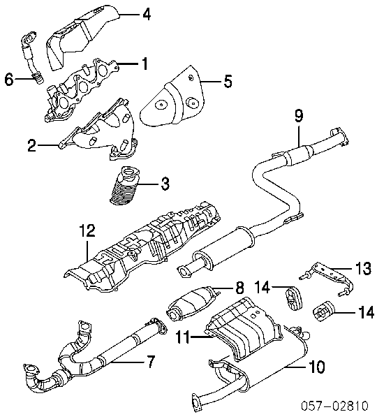 Poduszka mocowania tłumika 0K01640061 Hyundai/Kia