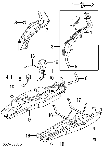 MR990883 Mitsubishi Moduł pompy paliwowej z czujnikiem poziomu paliwa