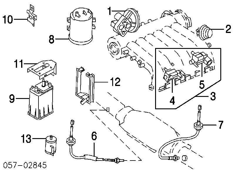 Zawór elektromagnetyczny regulacji klapy EGR Mitsubishi MR127520 cena, od 23,09 USD