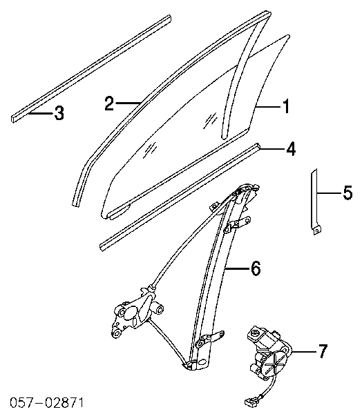 MX11071R Signeda mechanizm podnoszenia szyby drzwi przednich prawych