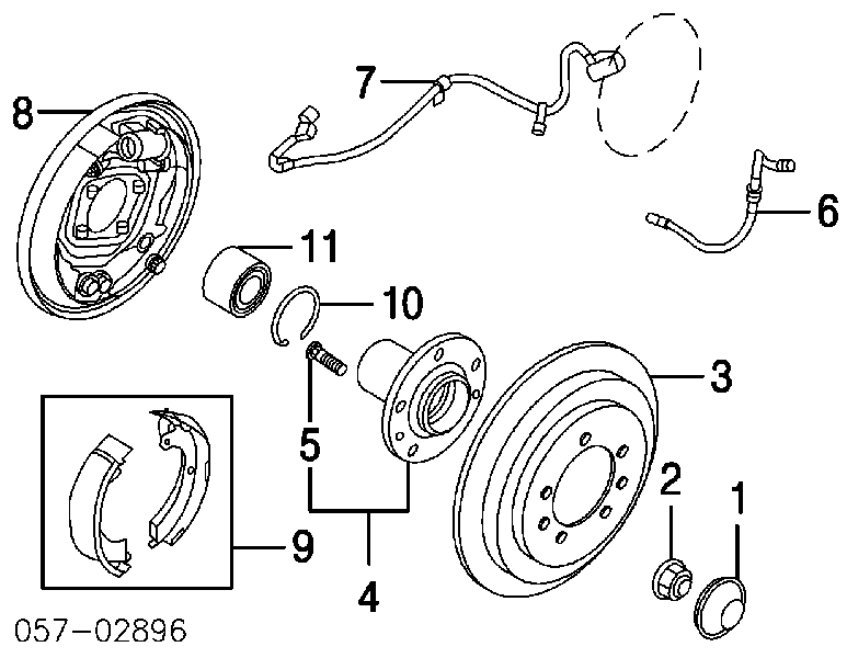 MR510149 Mitsubishi piasta tylna