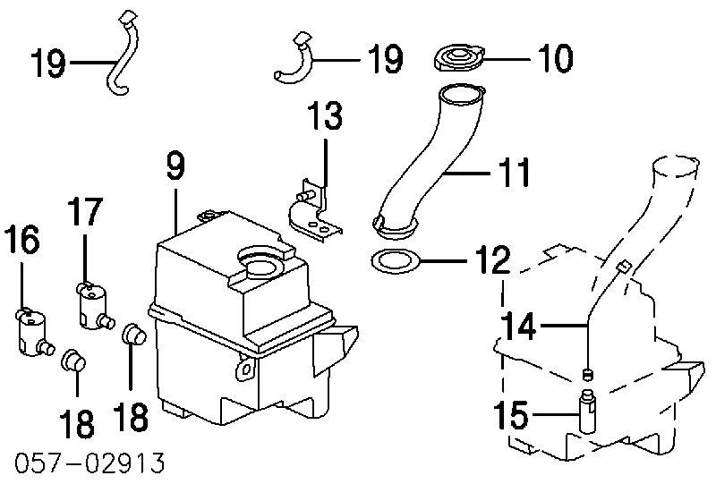 Pompka spryskiwacza szyby przedniej Mitsubishi Outlander 1 CU