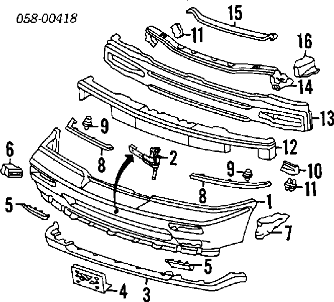 90116SP0003 Honda spinka mocowania zderzaka przedniego