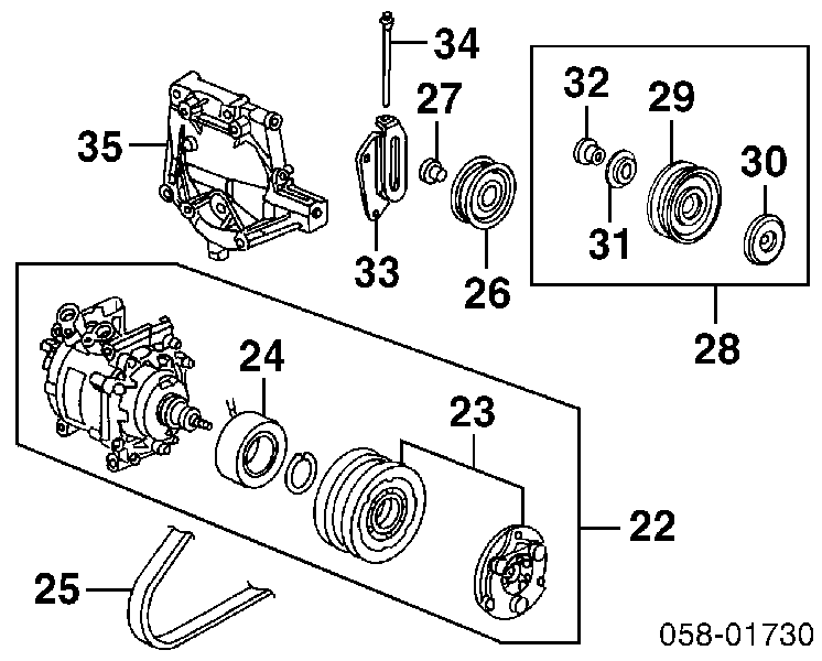 Rolka napinacza paska napędowego NEP72001D7 SNR