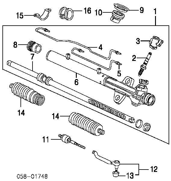 Osłona mechanizmu kierowniczego (maglownicy) Honda Pilot 