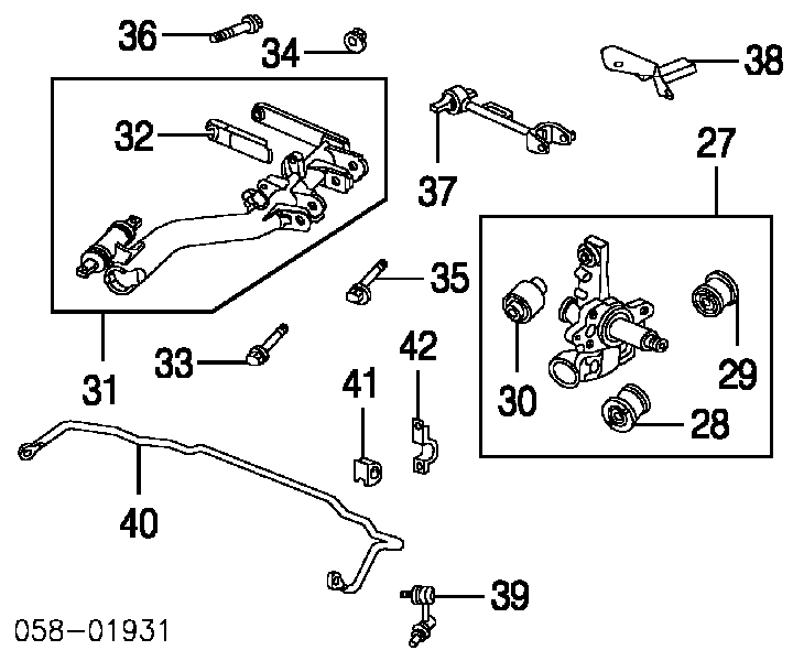 52365S5A024 Honda Silentblock czopu tylnego