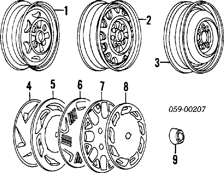 0915912043 Suzuki Nakrętka koła