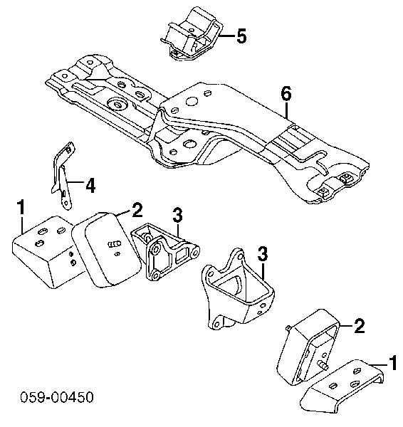 Poduszka (podpora) silnika tylna 514694 GSP