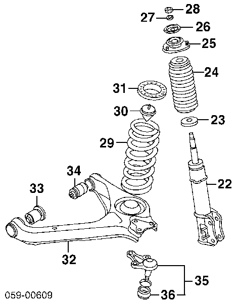 Amortyzator przedni prawy 334015 Kayaba