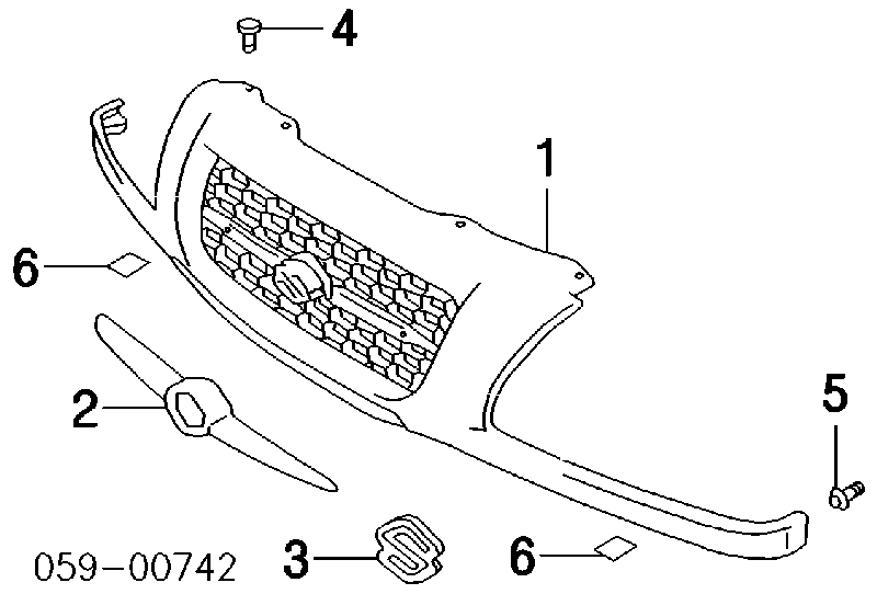 7211165DA0 Suzuki atrapa chłodnicy