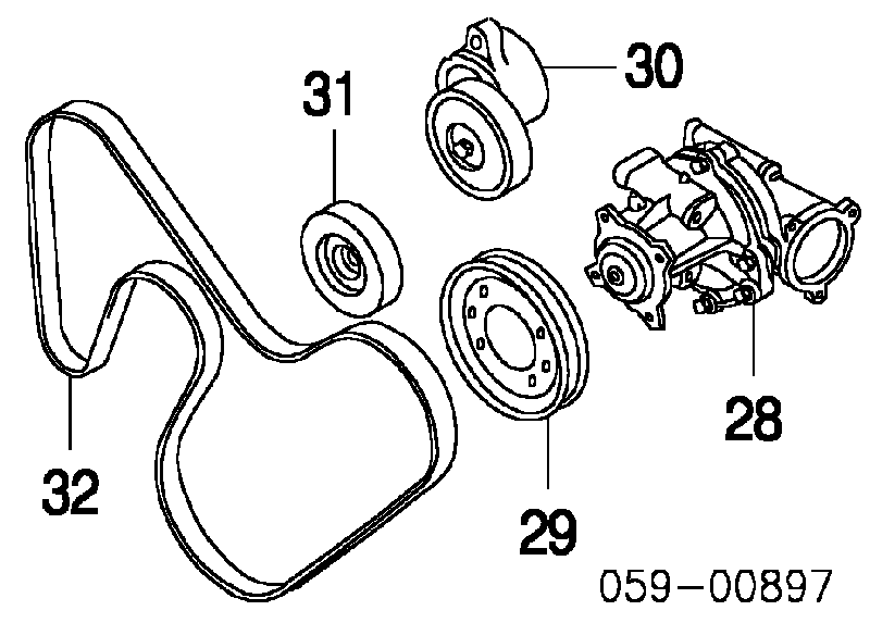 9514160G70 Suzuki pas napędowy mechanizmów