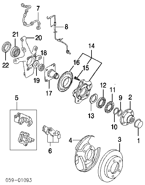 4340165D00 Suzuki piasta przednia