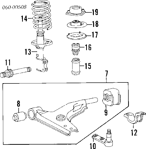 Sprężyna przednia do Hyundai Lantra I 