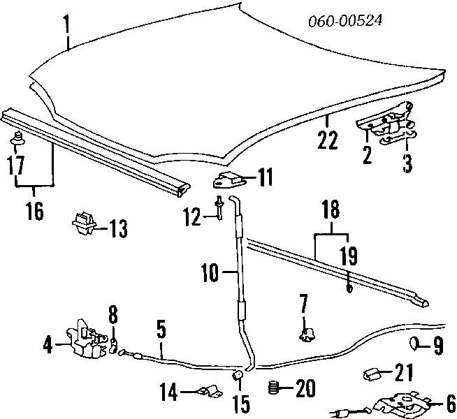 Maska silnika do Hyundai Sonata III 