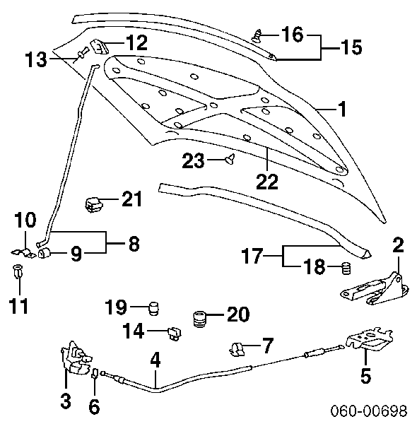 Odbój maski Hyundai H-1 STAREX Starex (TQ)