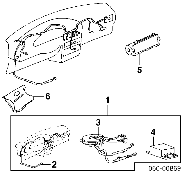 Pierścień kontaktowy AIRBAG, taśma kierownicy  do Hyundai Sonata III 