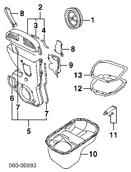 Koło pasowe wału korbowego do Hyundai Sonata III 