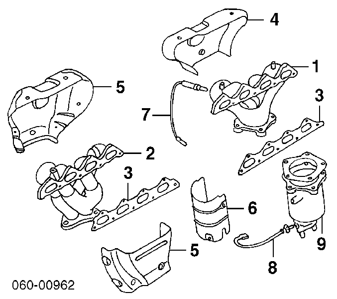 2852133020 Hyundai/Kia uszczelka kolektora wydechowego