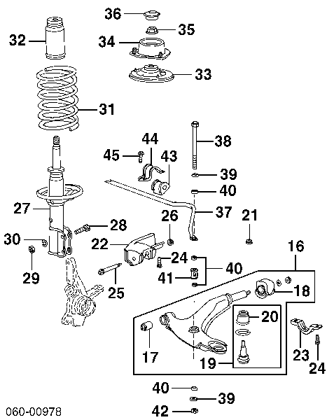 Sprężyna przednia Hyundai Pony (X)