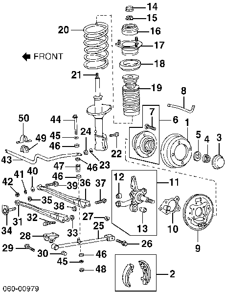 Nakrętka piasty tylnej 5274537000 Hyundai/Kia