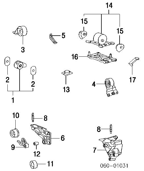 Poduszka (podpora) silnika lewa 1011AAOAC0 PH