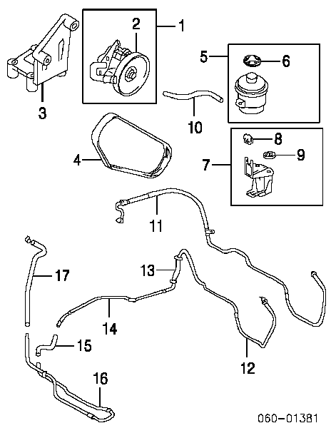 Przewód hydraulicznego układu wspomagania wysokiego ciśnienia, od pompy do maglownicy (mechanizmu) HPSHSAN Hotaru