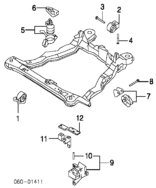 Poduszka (podpora) silnika prawa Hyundai Elantra 3 XD