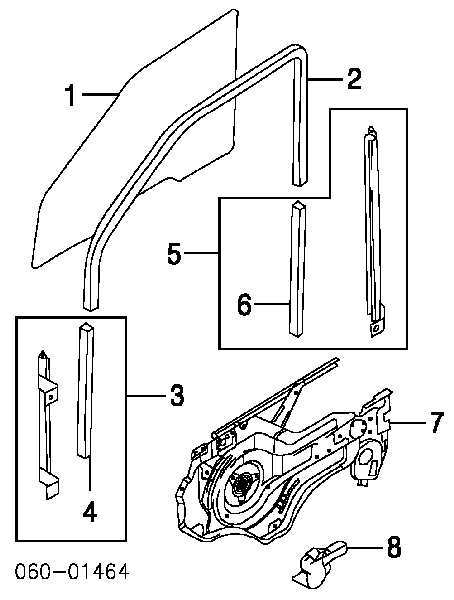 Mechanizm podnoszenia szyby drzwi przednich prawych Hyundai Santa Fe 1 