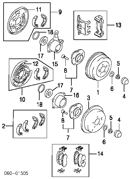 Zacisk hamulcowy tylny lewy CZH1386 ABE