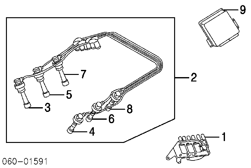 Zestaw przewodów wysokiego napięcia C1140 VALEO