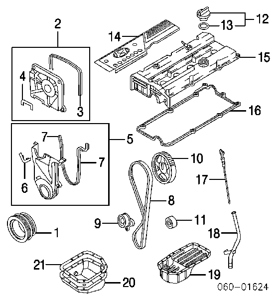 2421122021 Hyundai/Kia koło zębatewalcowe wałka rozrządu silnika