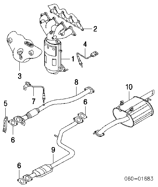2876436010 Hyundai/Kia Uszczelka rury odbiornika tłumika