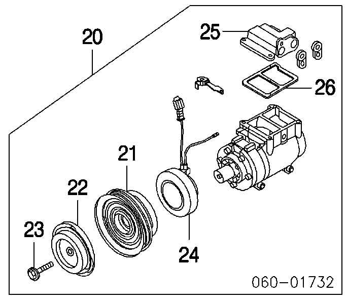 Sprzęgło sprężarki klimatyzacji 976413A571 Hyundai/Kia