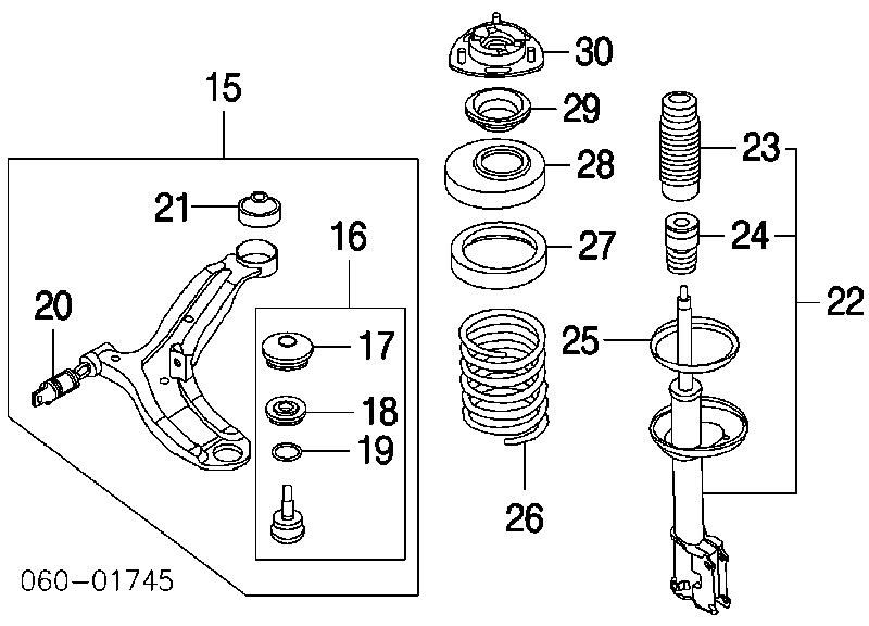 546122C000 Hyundai/Kia łożysko podporowe amortyzatora przedniego